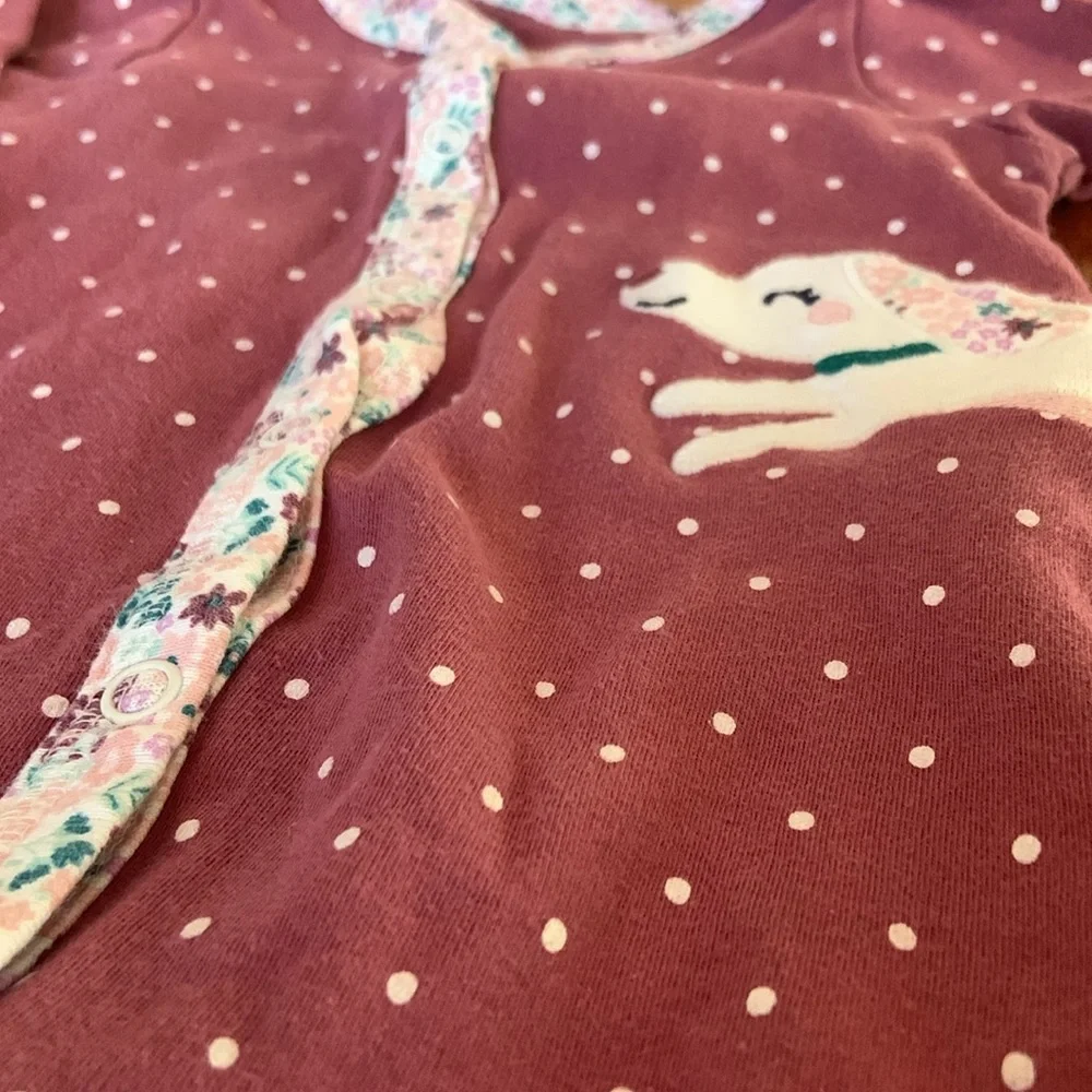 🍊5/$25 Carters Purple and White Footies One Piece size 6m - Picture 5 of 6